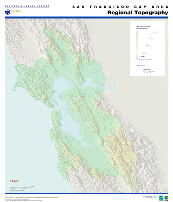 Bay Area Topography