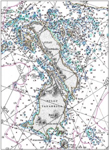 Example nautical chart used to create bathymetry grid